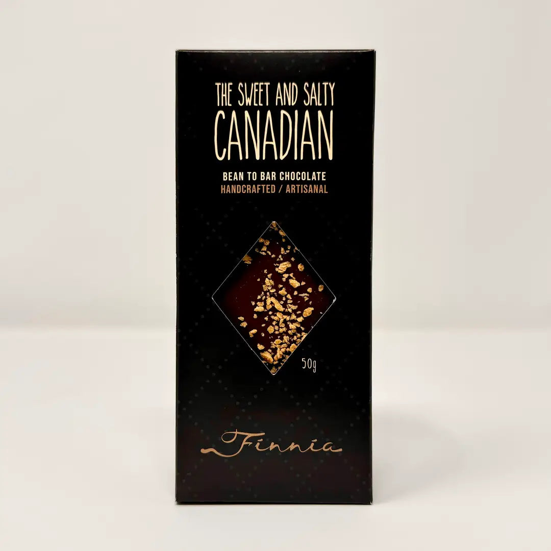 Chocolate Bar |The Sweet and Salty Canadian Dark Chocolate Bar, Bean To Bar | Finnia Chocolate and Cacao (Copy)