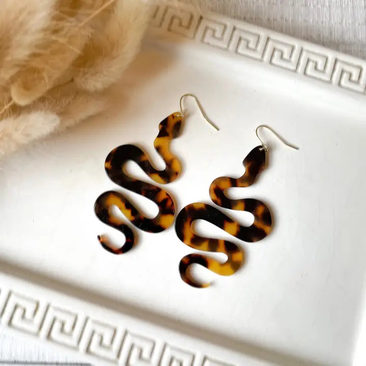 Earrings | Acetate Snake Dangle