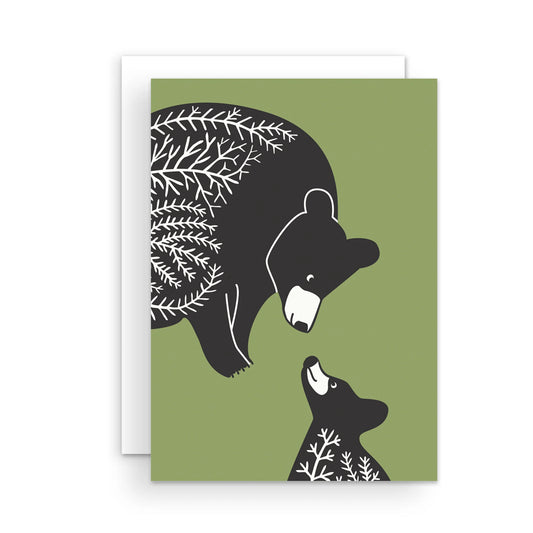 Black Bears Greeting Card