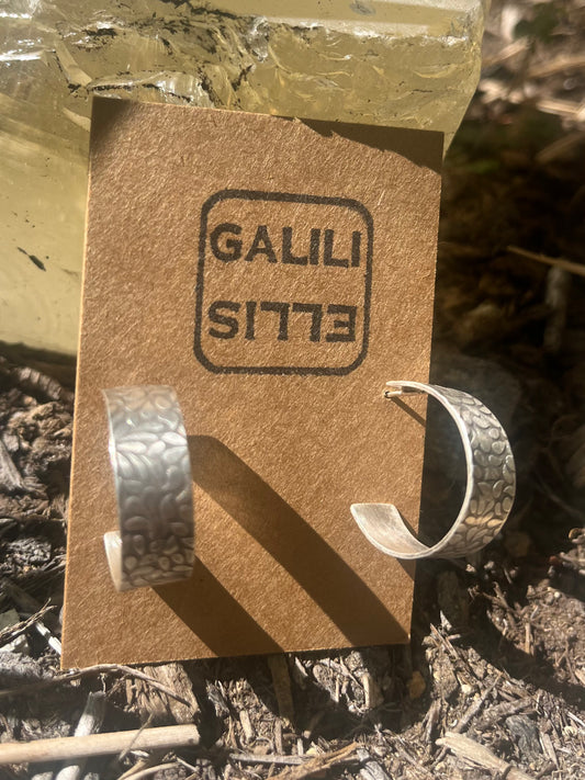 Floral Silver Hoops | Galili Ellis