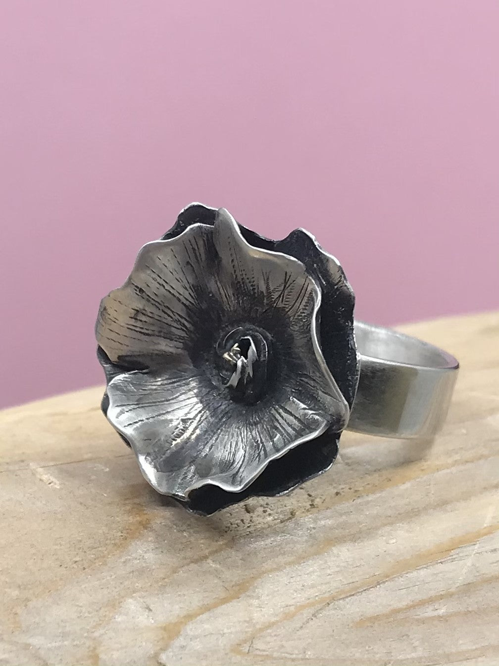 Hollyhock Flower Ring | Galili Ellis