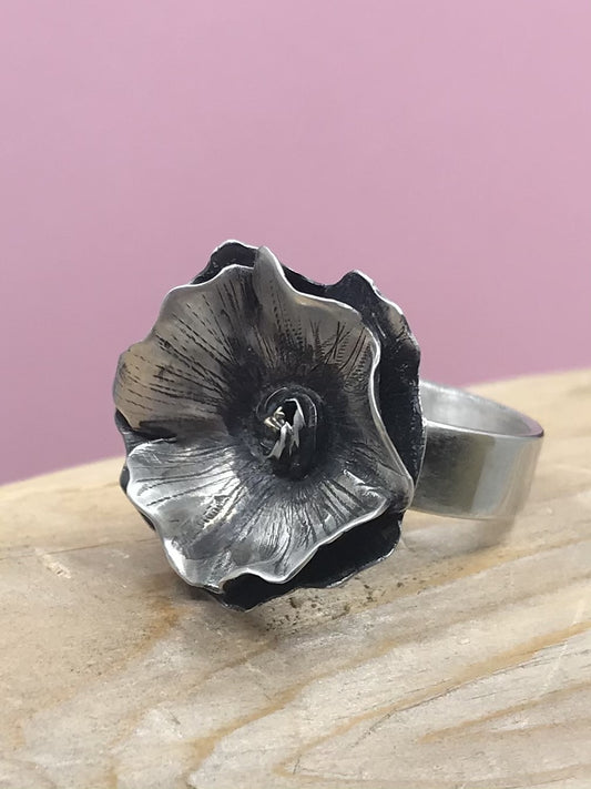 Hollyhock Flower Ring | Galili Ellis