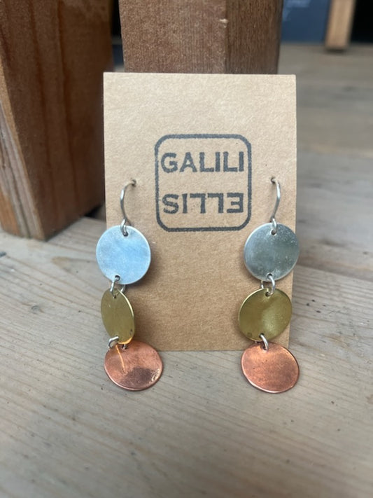 3 Colour Dangling Earrings | Galili Ellis