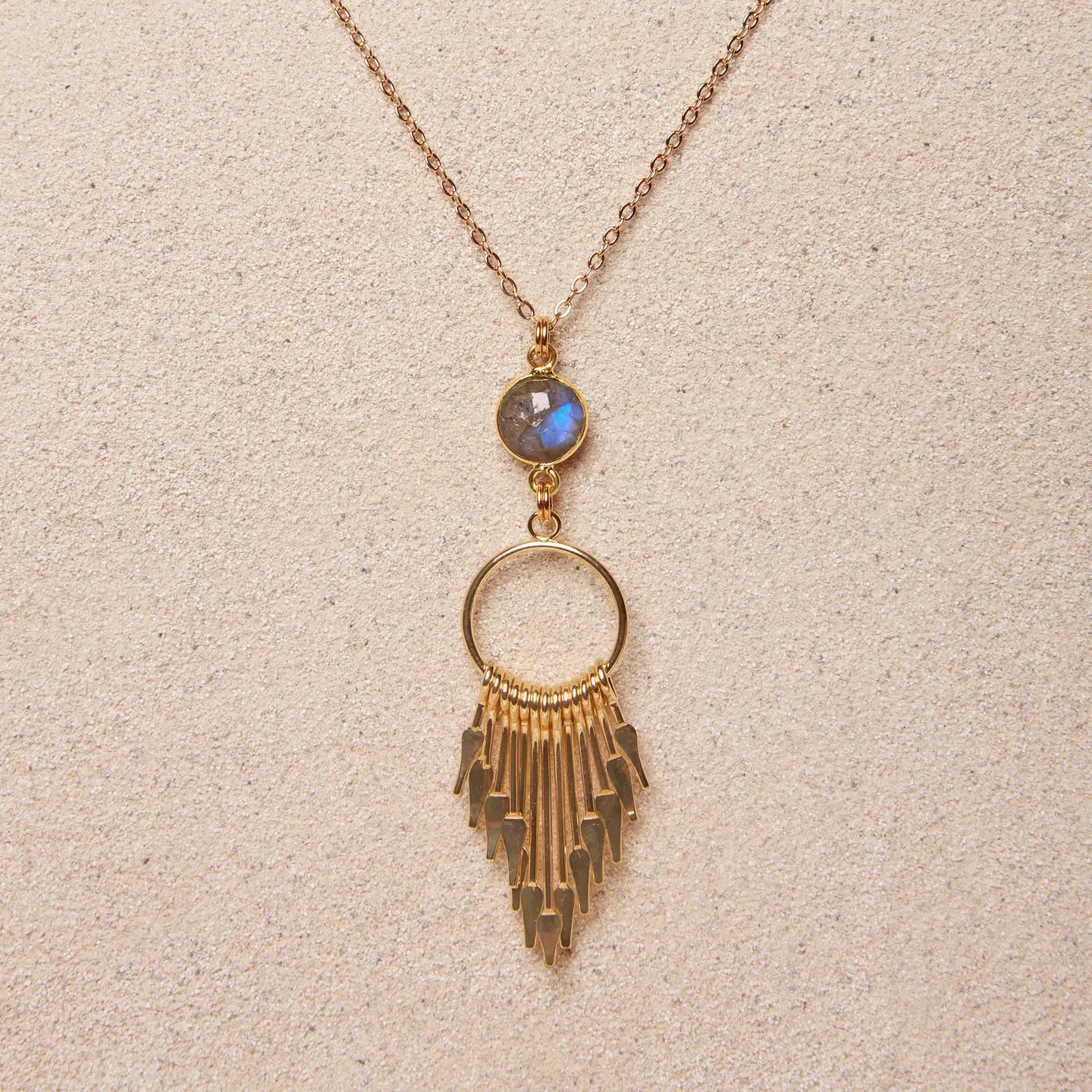 Grace // Labradorite Spike Necklace