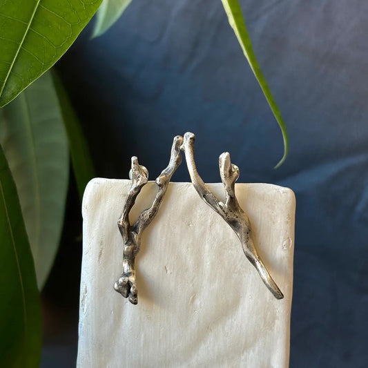 Silver Twig Earrings | Galili Ellis