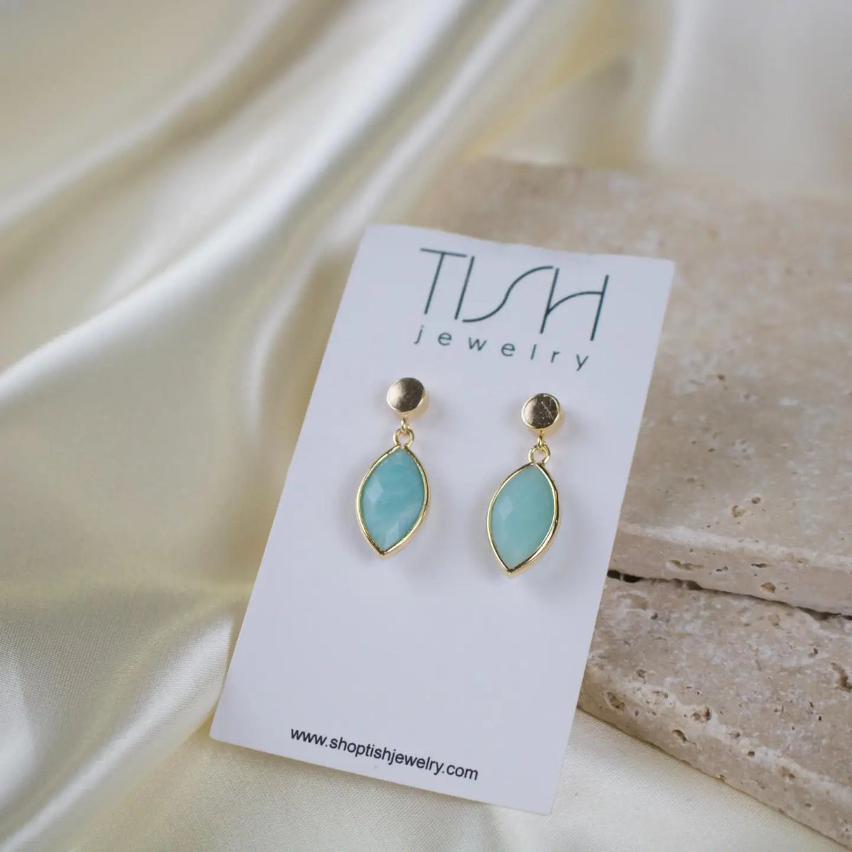 Earrings | Gwen, Amazonite