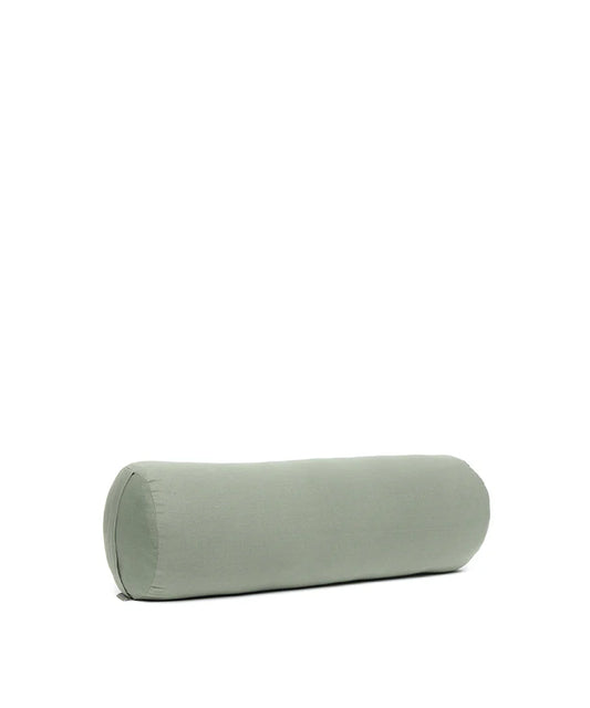 Cotton Cylindrical Bolster: Moss Green | B, Halfmoon