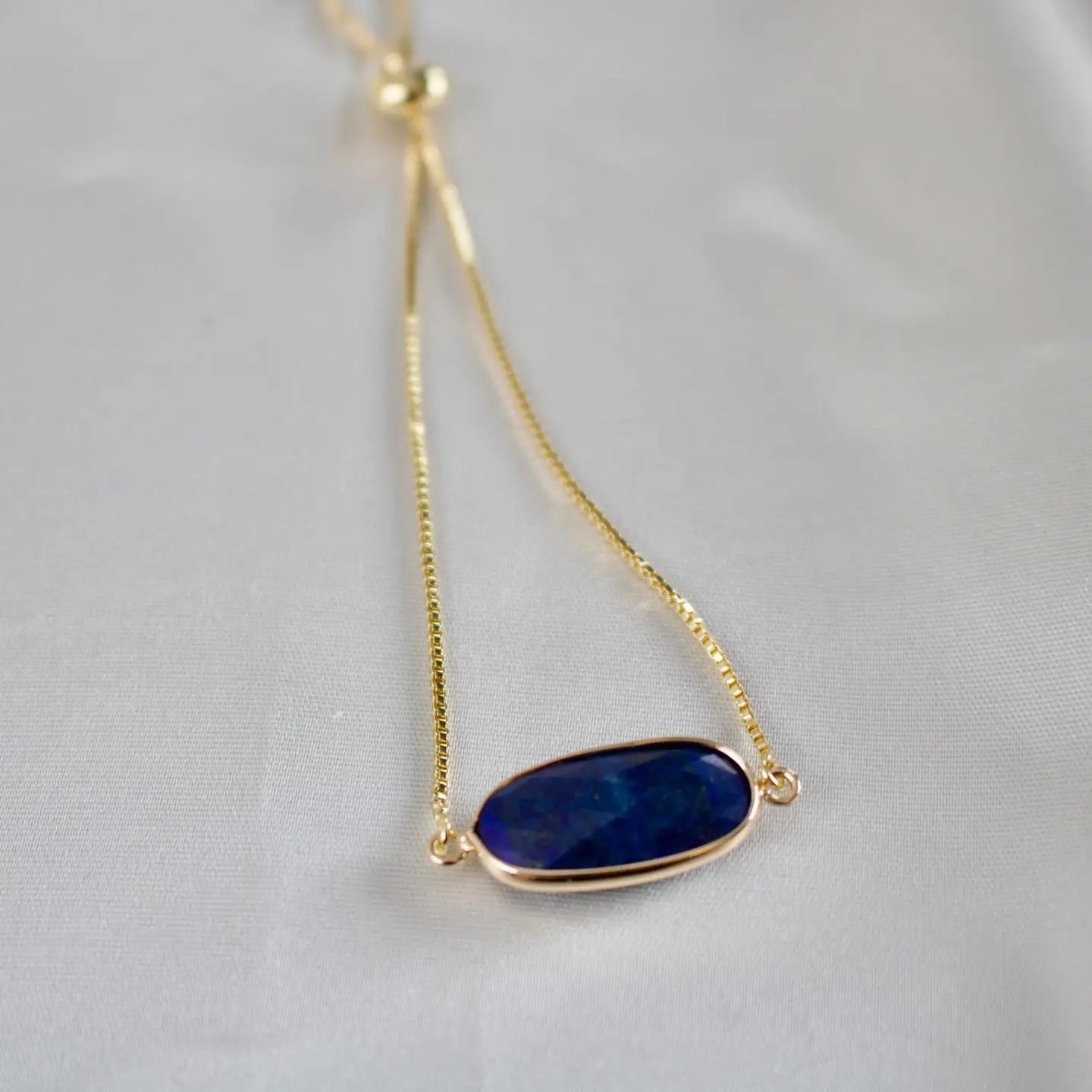 Bracelet | Jules Lapis Lazuli // Gold Adjustable