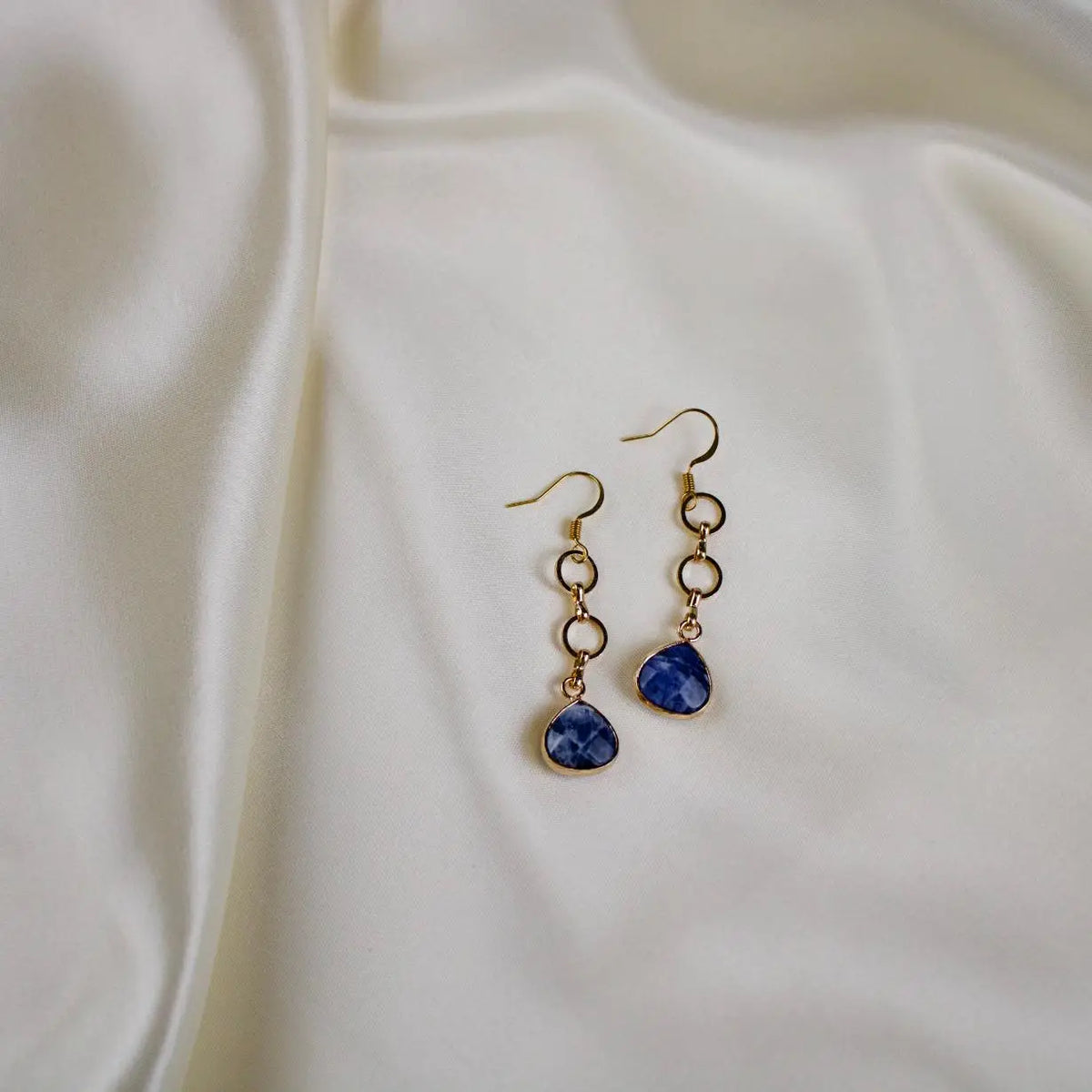 Earrings | Harley, Sodalite Charm