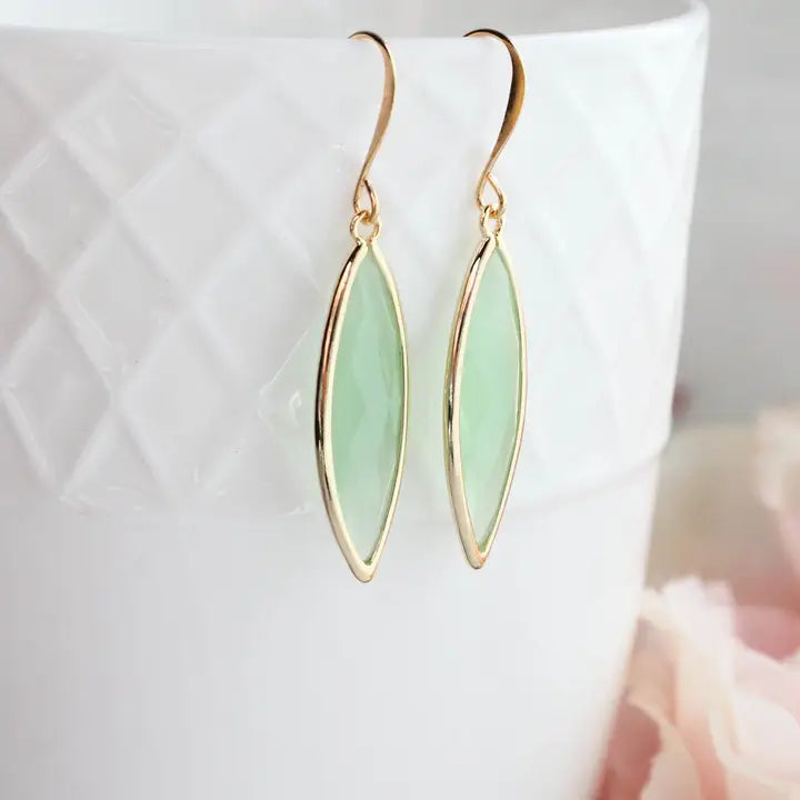 Glass Marquis Drop Earrings