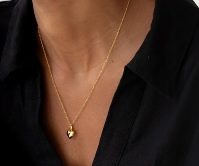 Petite Love Heart Necklace Pvd- Waterproof