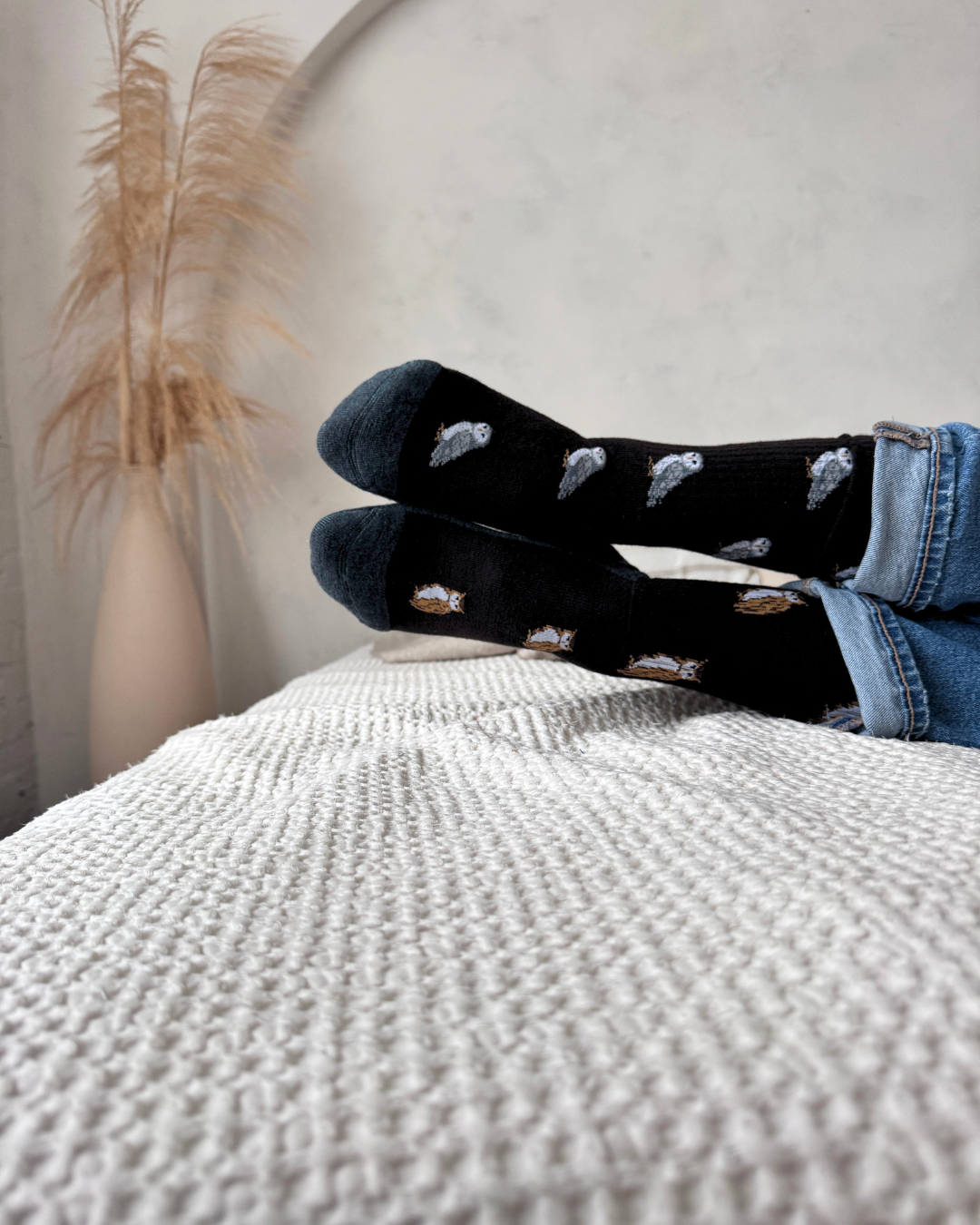 Friday Sock Co. - Women's Owl Merino Wool Socks - Premium Soft Comfort: Women’s 5 – 10