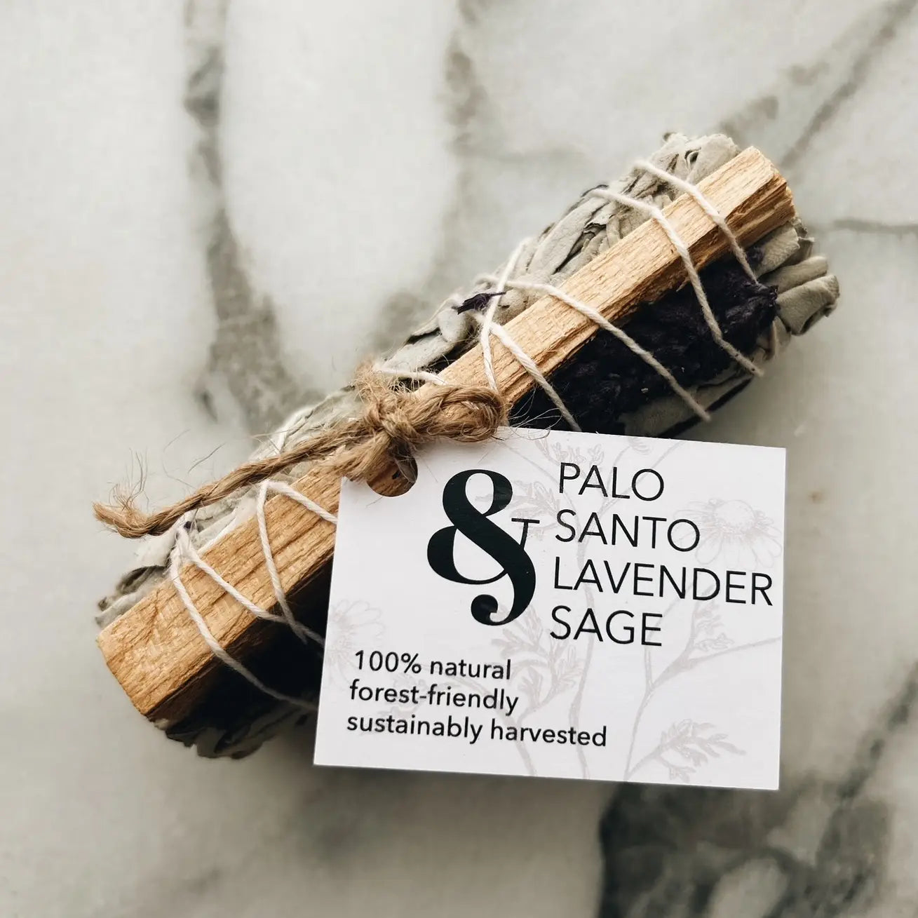 Forest-Friendly Palo Santo, Lavender and White Sage Smudge