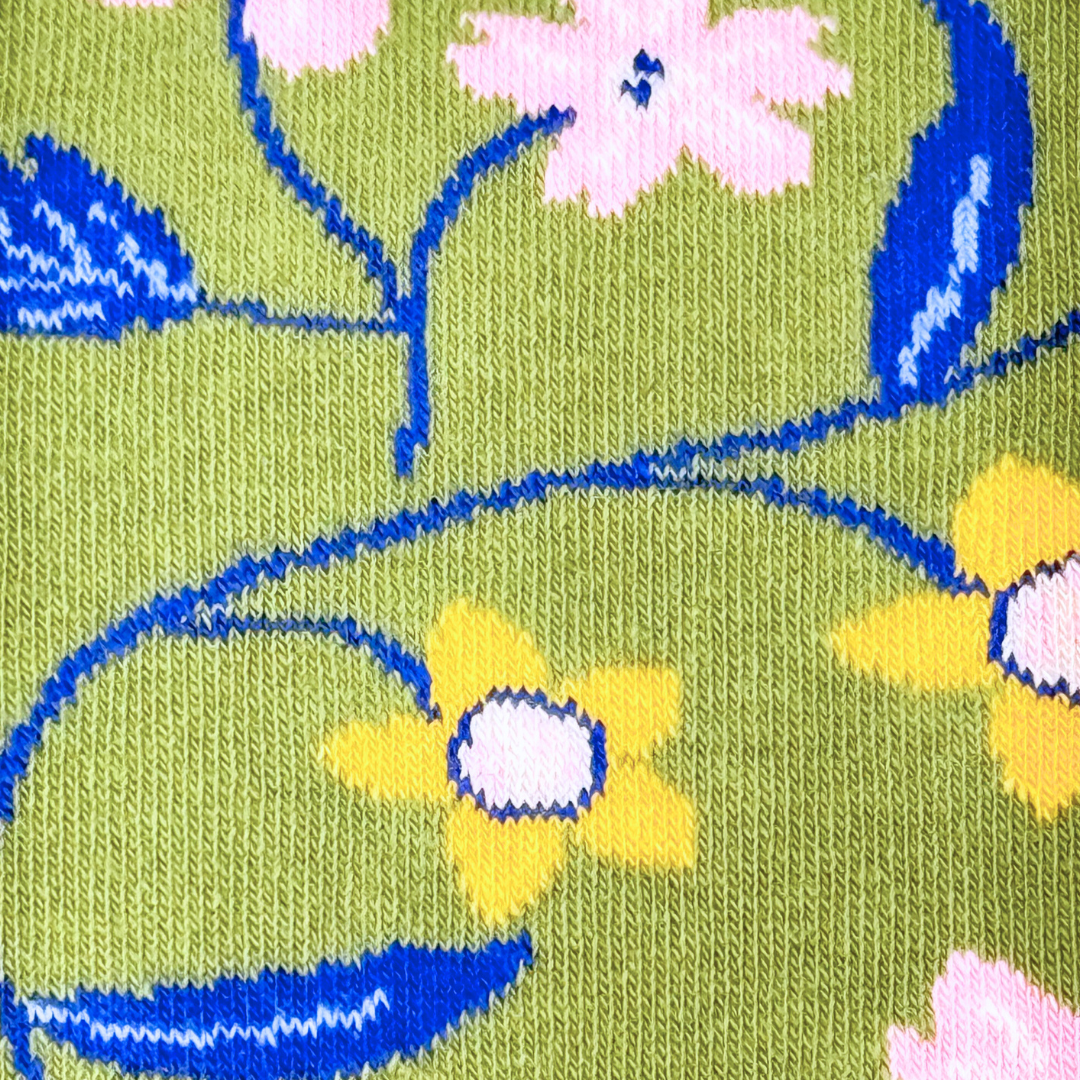 Friday Sock Co. - Women's Flower Vine Crew Socks - Perfect Mother’s Day Gift: Women’s 5 – 10