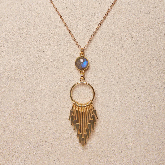 TISH Jewelry // Grace // Labradorite Spike Necklace