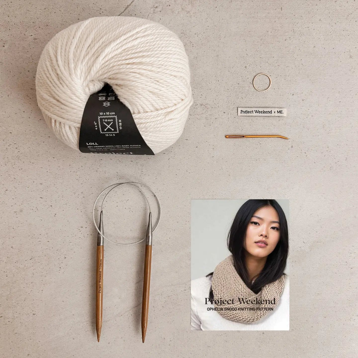 Diy Beginner Friendly Knitting Craft Kit: Ophelia Snood