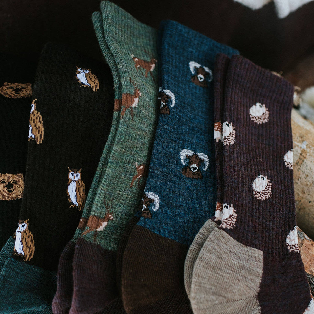 Friday Sock Co. - Men's Deer Merino Wool Socks - Breathable Fit: Men's 7 - 12