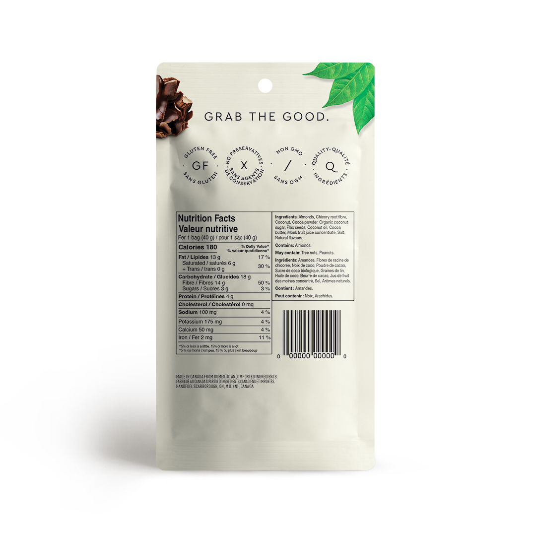 Dark Chocolate Almond Clusters 40g | HandFuel