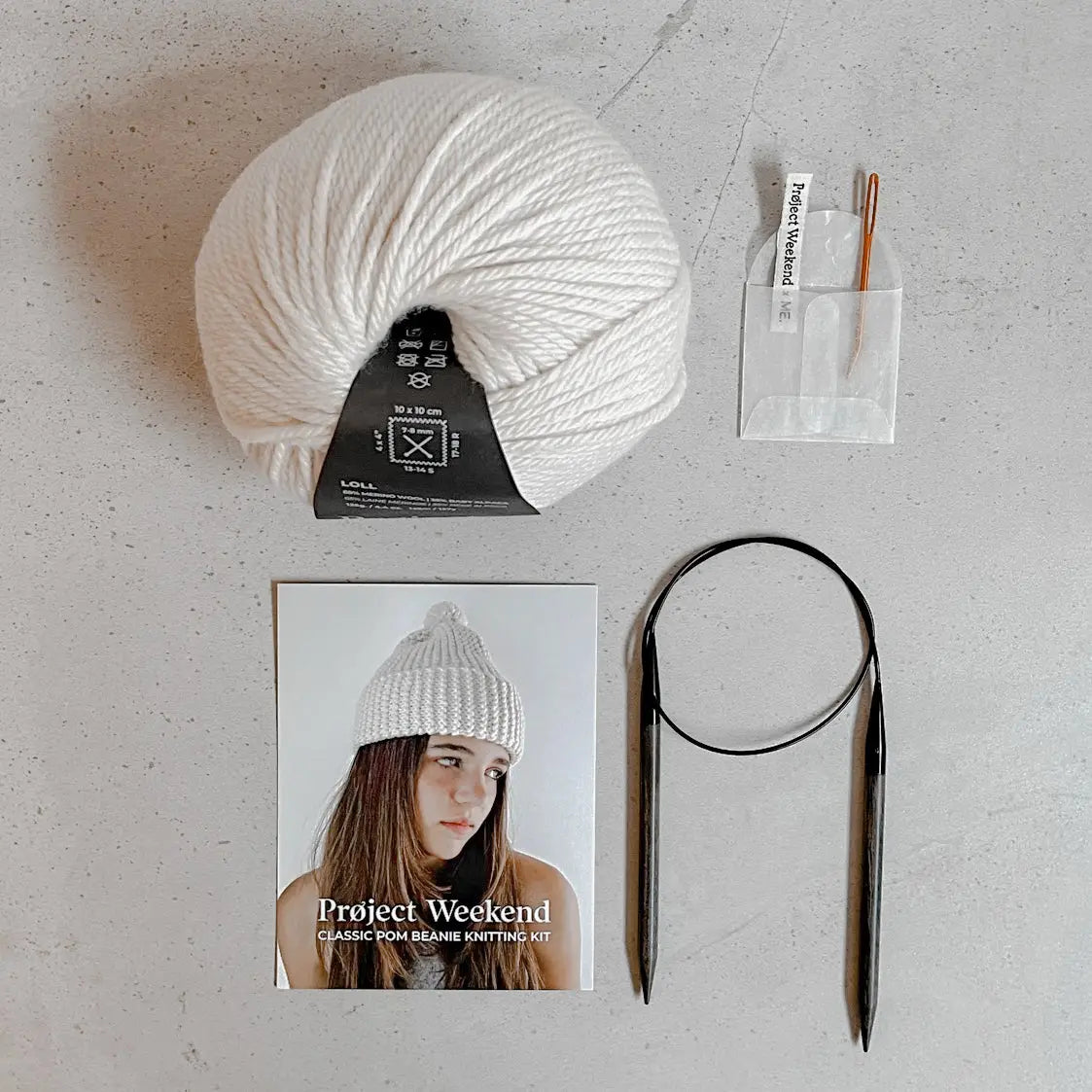 Diy Learn To Knit Craft Kit: Classic Pom Beanie