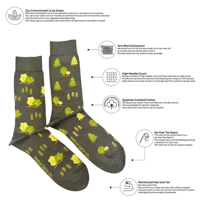 Friday Sock Co. - Men's Trees This Did Good Socks - Novelty Gift for Dad