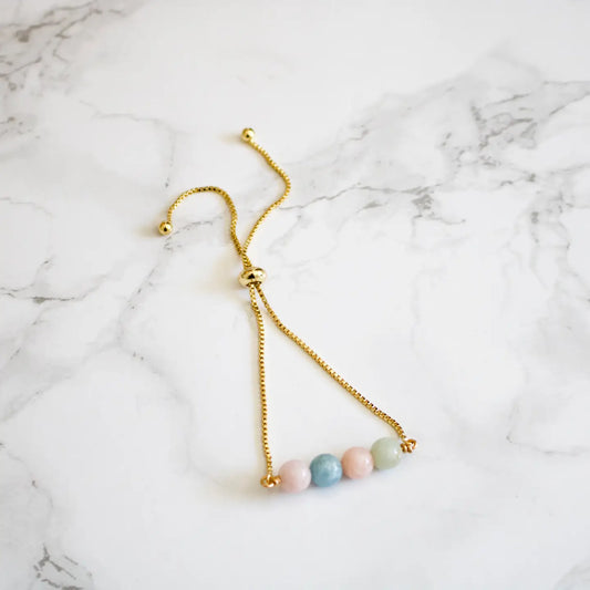 Stevie // Morganite Adjustable Bracelet