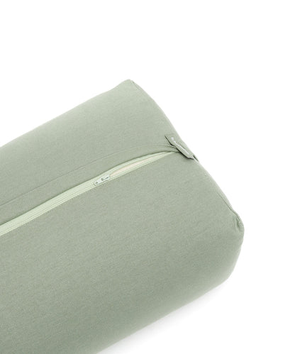 Moss Green Cotton Rectangular Bolster | B,Halfmoon
