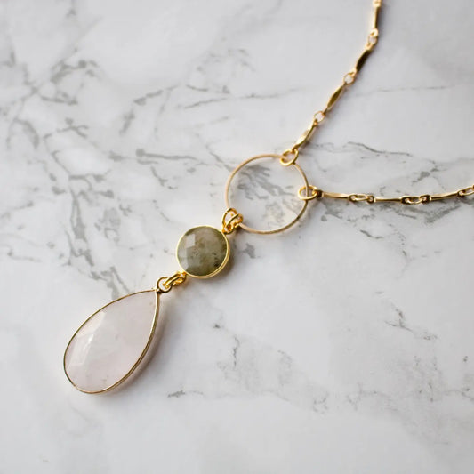 Cherice // Quartz & Labradorite Necklace
