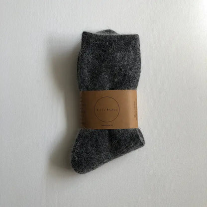 Billy Bamboo - Fluffy Angora Socks - Neutral