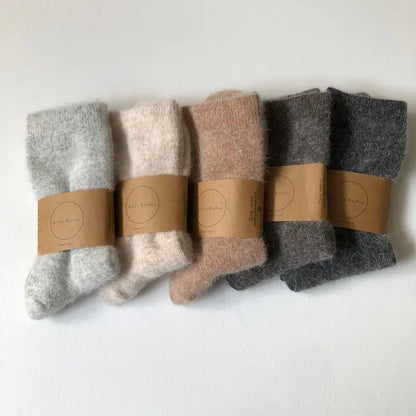 Billy Bamboo - Fluffy Angora Socks - Neutral