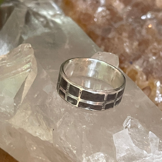 Textured Geometric Ring | Galili Ellis