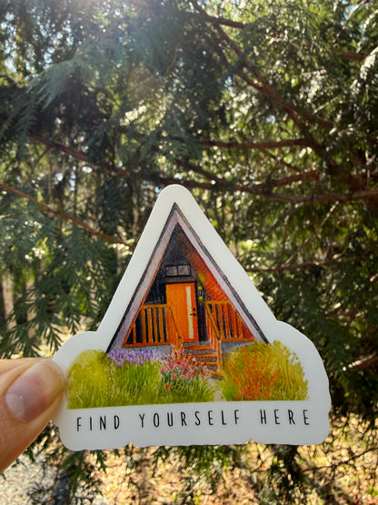 A-Frame sticker | Blossoming Art by Rose Kang