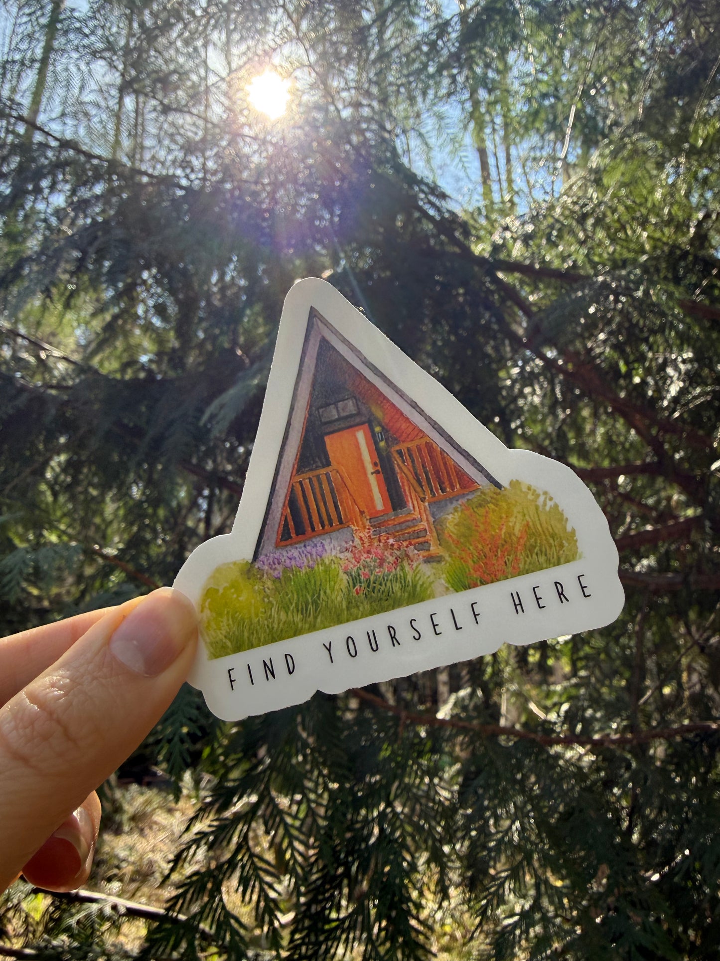 A-Frame sticker | Blossoming Art by Rose Kang