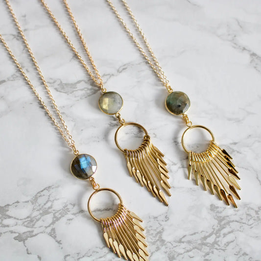 Grace // Labradorite Spike Necklace