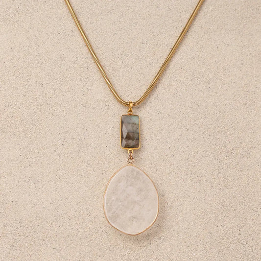 Lexi // Quartz & Labradorite Necklace