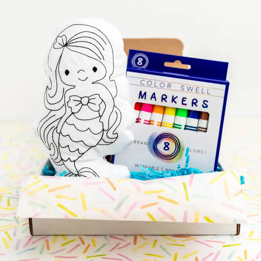 Tiny Owls Gift Co. - Mermaid Reusable Coloring Activity Kit