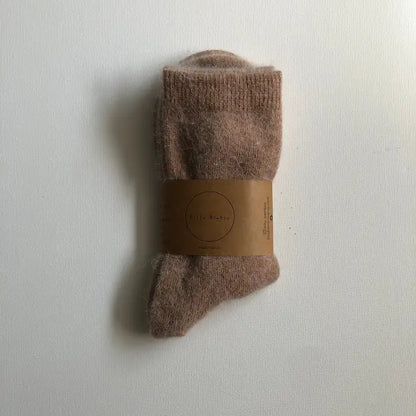 Billy Bamboo - Fluffy Angora Socks - Neutral