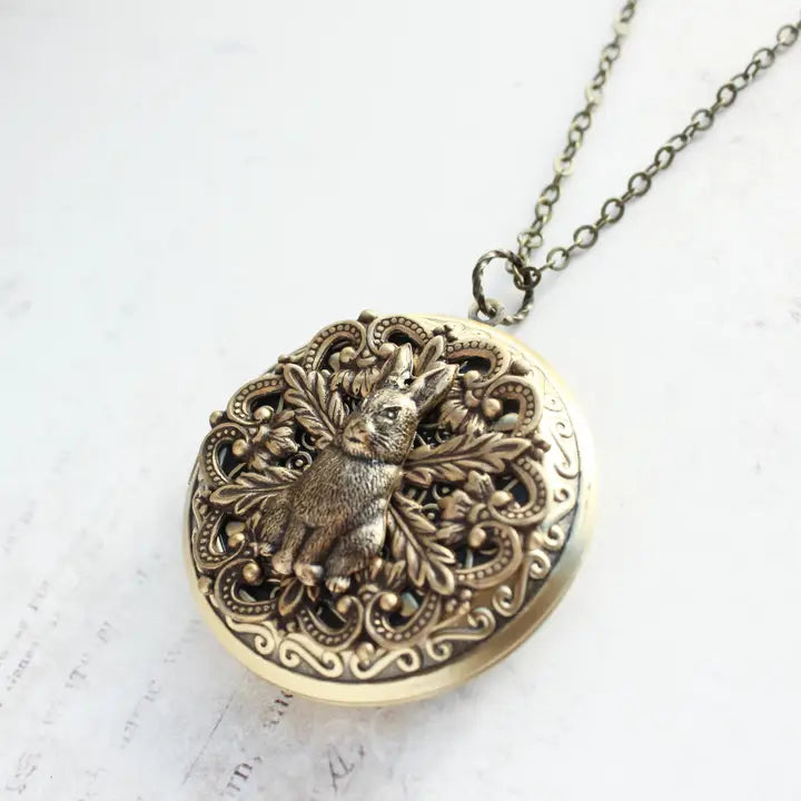 Antiqued Brass Locket | A Pocket of Posies