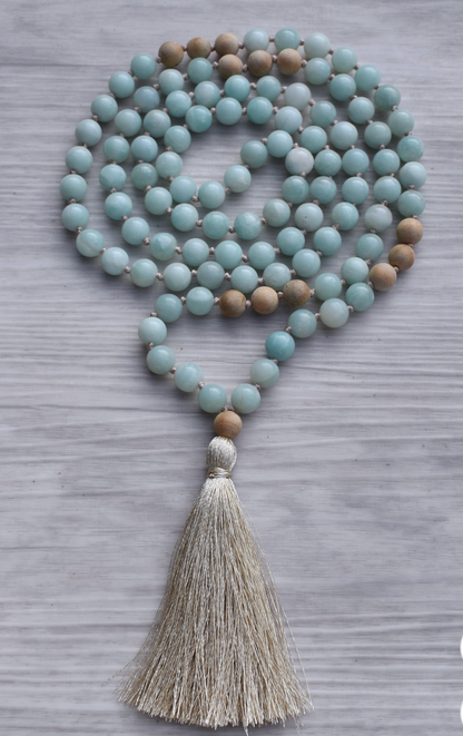 Calm Seas 108 Bead Mala Necklace | Salt and Moon