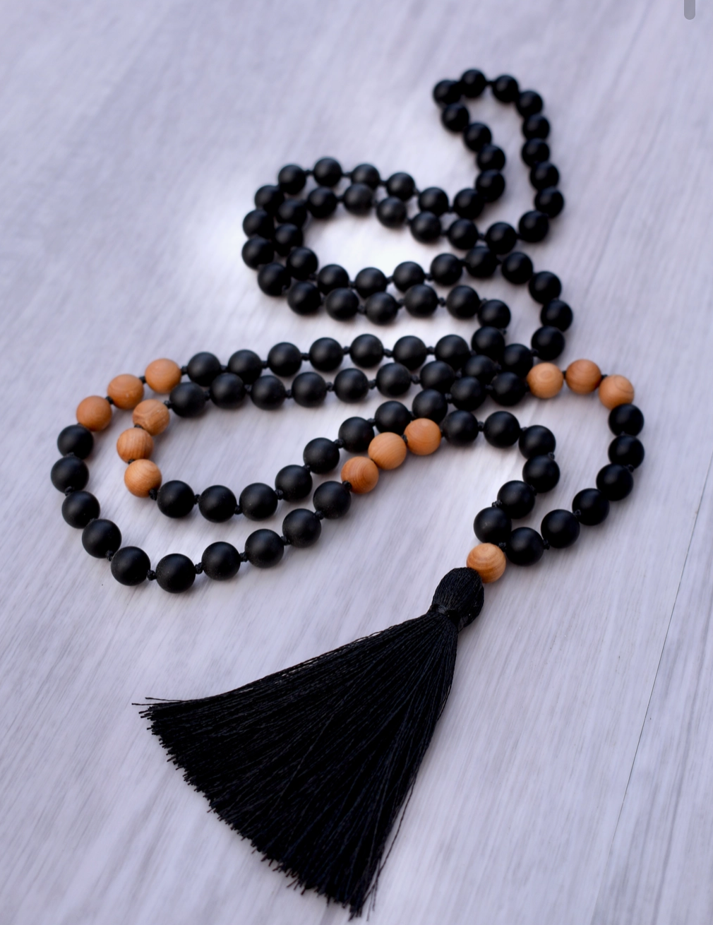 Focus 108 Bead Mala Necklace | Salt and Moon