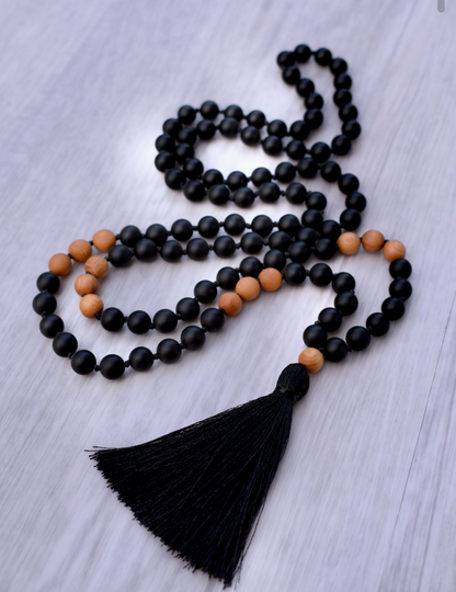 Focus 108 Bead Mala Necklace | Salt and Moon