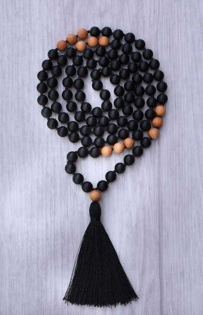 Focus 108 Bead Mala Necklace | Salt and Moon