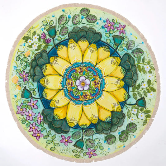 Mandala Blooms Creative - Yellow Lotus Altar Cloth