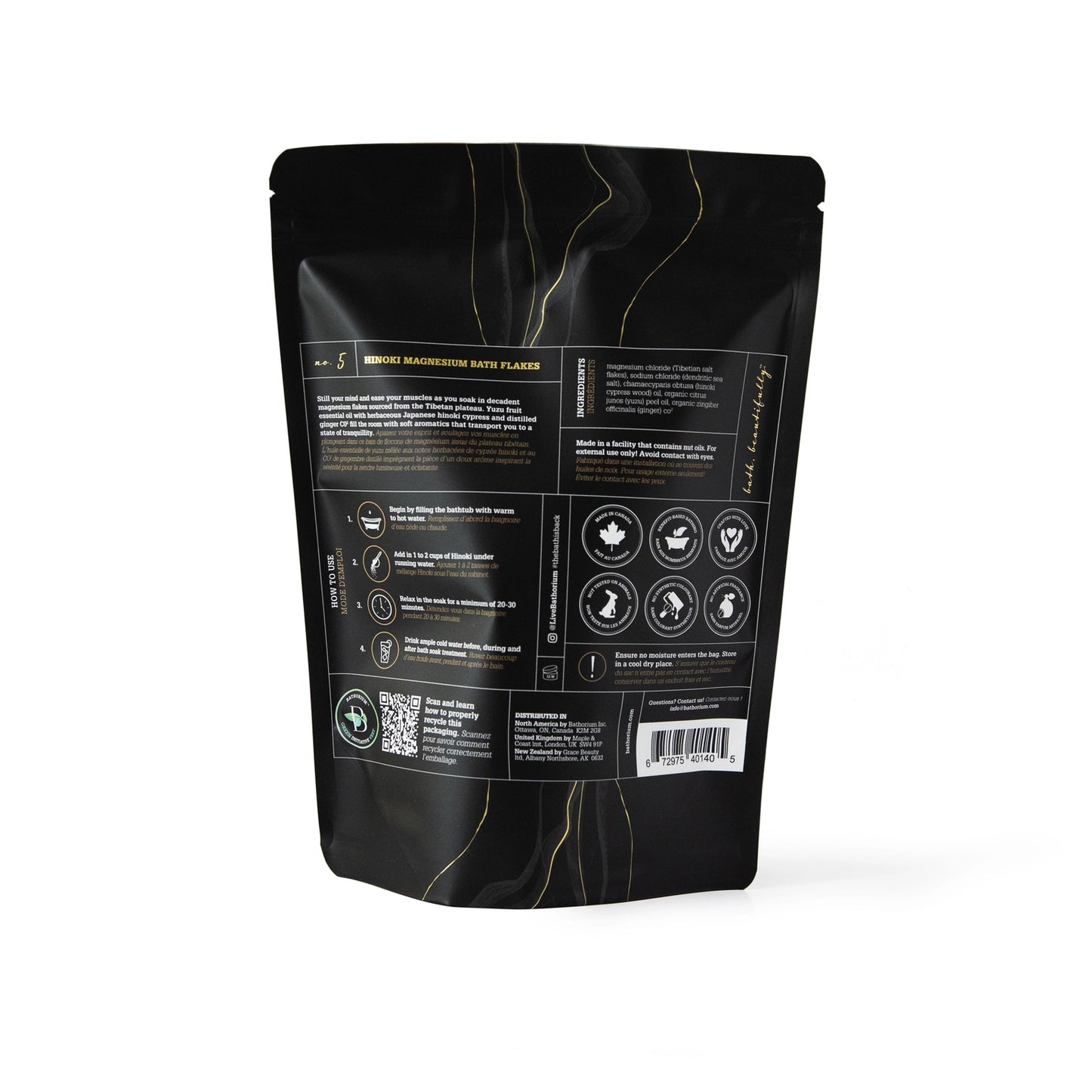 Hinoki Magnesium Bath Flake Soak 750g