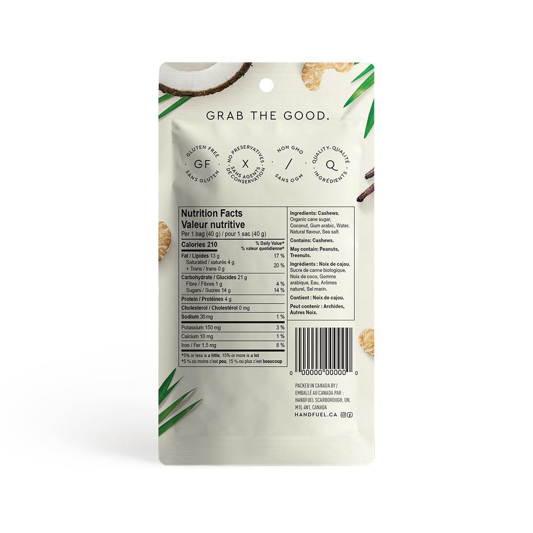 Coconut Cashews 40g X | Handfuel