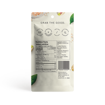 Dry Roasted Himalayan Salt Pistachios 40g | Handfuel