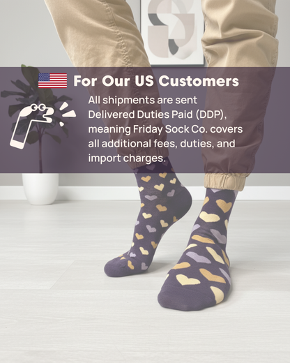 Friday Sock Co. - Men's Bear in Hat and Trees Mid-Calf Socks - Fun Outdoor