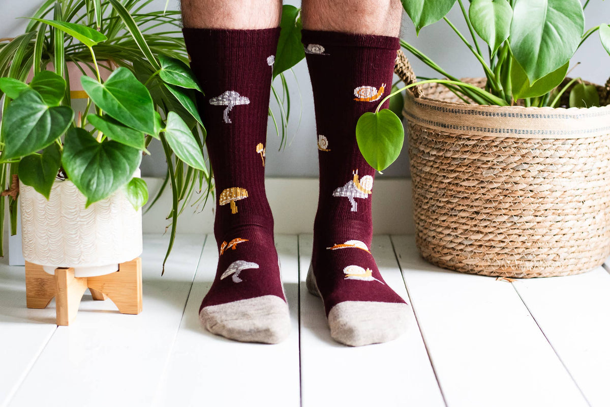 Friday Sock Co. - Men's Mushroom Merino Wool Socks - Premium Ethical Wool