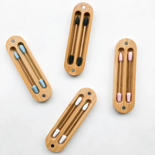 Reusable Bamboo Silicon Q Tips - Plastic Free