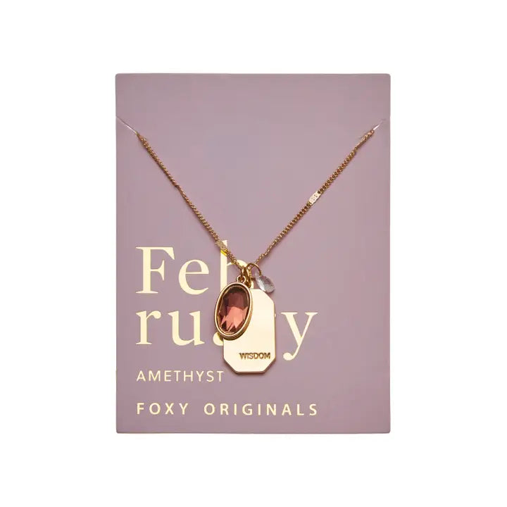 Foxy Originals - February Birthstone Necklace