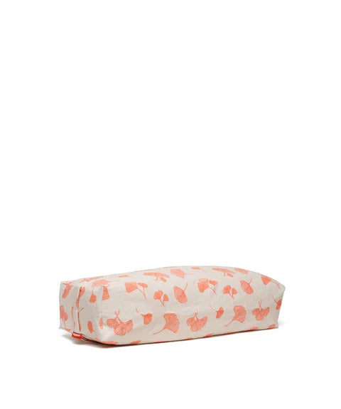 B,Halfmoon Linen Rectangular Bolster - Collab Ginkgo Orange